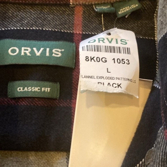 NWT men’s Large flannel Orvis shirt - Picture 3 of 8